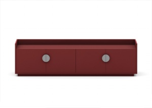 红色复古边柜模型设计