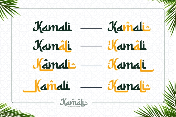 Kamali阿拉伯字体 4