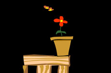 吃虫子的小花flash动画