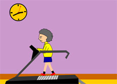 奶奶跑步机跑步flash动画