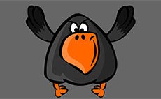 卡通可爱的黑企鹅flash动画