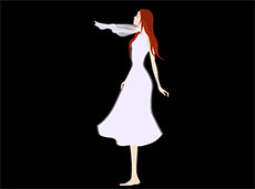 女人站立随风吹flash动画