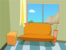 卡通房子沙发椅flash动画