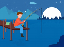 钓鱼人有悲有喜充实的一天flash动画