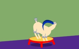 小山羊玩蹦床flash动画