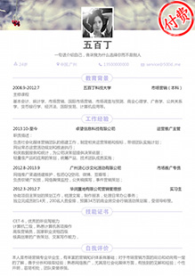 电商文案策划简历模板