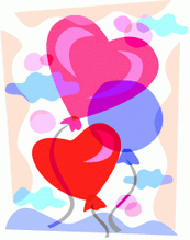情人节矢量图心形气球