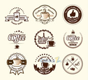 咖啡标签设计矢量素材