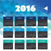 2016矢量日历模板设计
