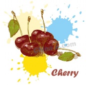 cherry樱桃涂鸦插画