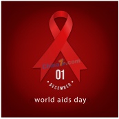 世界艾滋病日标志图片矢量
