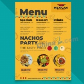 墨西哥餐厅菜单矢量图