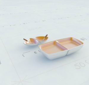 精致餐具三维模型设计