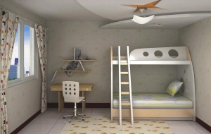 儿童房模型效果图设计