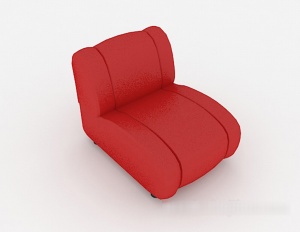 红色沙发模型效果图