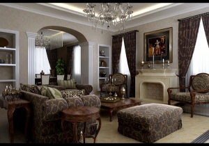 欧式古典客厅模型