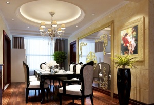 中式家居餐厅室内模型
