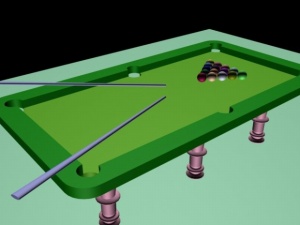 桌球3D模型效果图