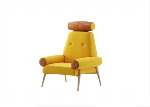 黄色可爱沙发模型设计