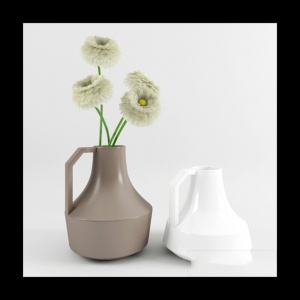 3D素色花瓶模型效果图