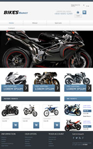 摩托车销售企业网站模板