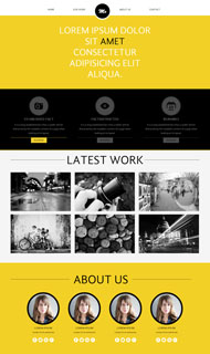 黄色主题摄影师网站模板
