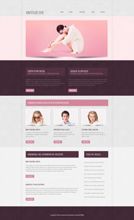 粉色女性私房话题网站模板