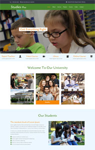 绿色儿童教育网站模板