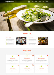 大气餐馆美食网站模板