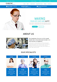 蓝色清新医院网页模板