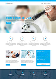 蓝色医疗行业网站模板