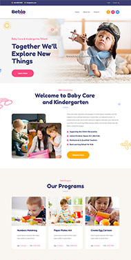 婴儿护理教育网站模板