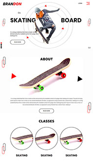 滑板体育产品企业网站模板