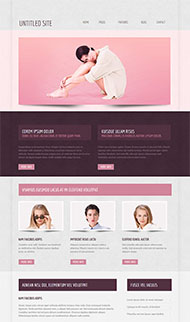 粉色女性化妆品网站模板