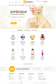 白色简洁女性用品网站模板