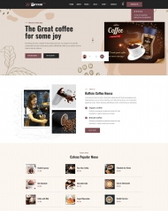 咖啡屋咖啡饮品宣传网站模板