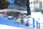 滑板运动特写图片