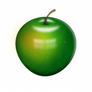 绿色苹果卡通图片