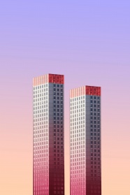 两栋商业大楼图片