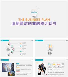 精品简约公司介绍融资计划书PPT模板