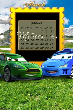 2012汽车总动员日历模板