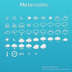 可爱天气图标素材
