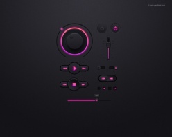 紫色闪亮UI设计源文件