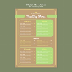 简洁风格A4餐饮菜单模板PSD