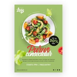 轻食蔬菜沙拉宣传单设计