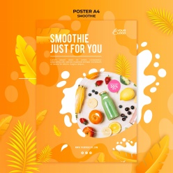 饮品果汁PSD海报模板设计