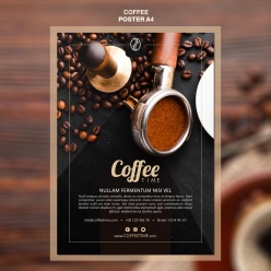 咖啡时间PSD广告设计