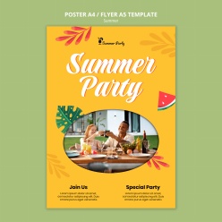 夏日派对广告海报设计PSD