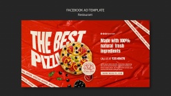 美味披萨广告宣传横幅模板