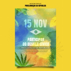 巴西独立日海报设计模板